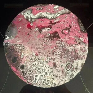 Original Pour Painting 8’ Local Artist One Of A Kind Abstract Art Colorful Art